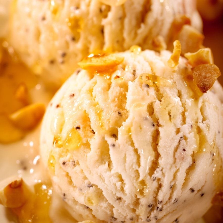 glace au miel et aux amandes